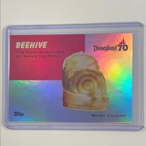 Topps Disneyland 70 Beehive Trading Card - Gold & Red